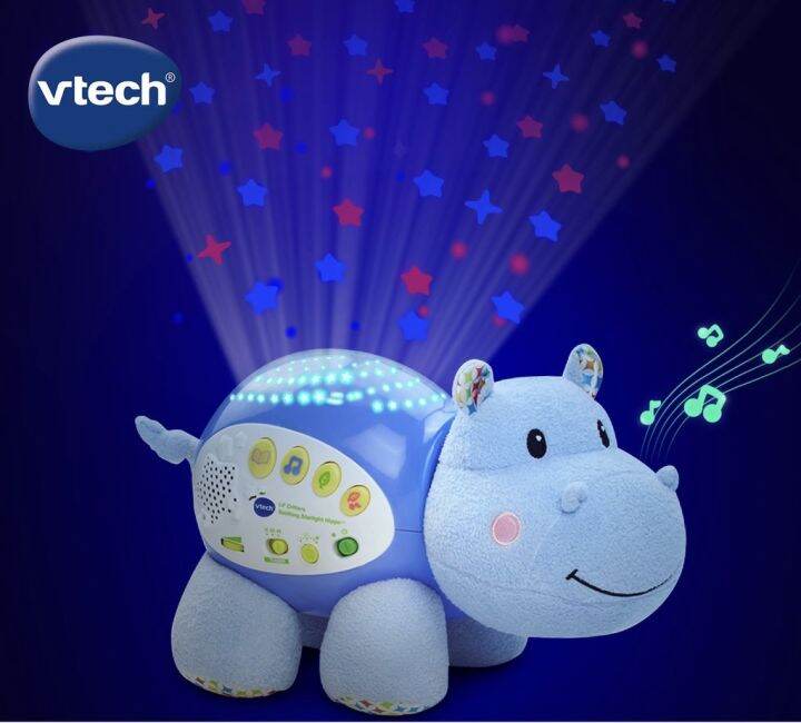 Vtech Soothing Hippo Light Projector Crying Sensor New Born Baby