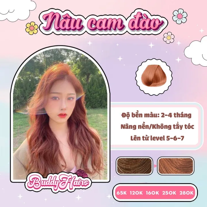 Thuốc nhuộm tóc màu Nâu Đào kèm trợ nhuộm Shopee Việt Nam