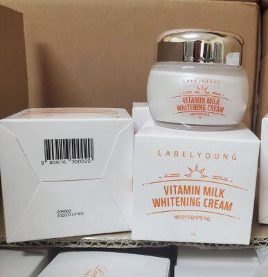 ครีมหน้าสด LABEL  YOUNG Vitamin milk whitening cream 55 g.