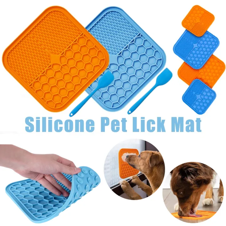 【COD】8.2IN Silicone Puppy Dispenser Dog Slower Feeder Bathing Mat Cat