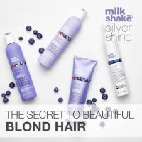 MILK SHAKE SILVER SHINE 100 200 300 1000 ML.แชมพูม่วง ครีมนวดผมม่วง วิปครีมม่วง ลดส้ม เหลืองในเส้นผม ให้สีเทาอยู่นานขึ้น