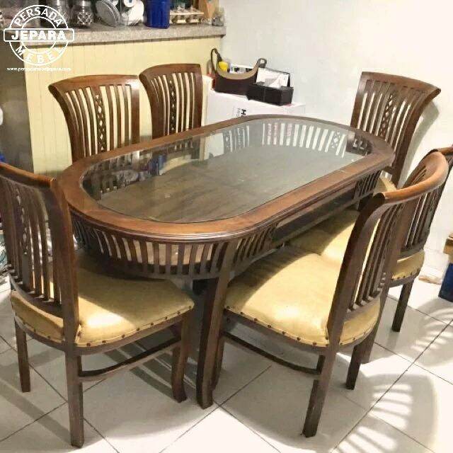 Kursi makan keranjang / Kursi makan jati / Kursi makan minimalis / Meja