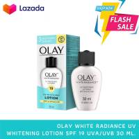 Olay white radiance uv whitening lotion spf 19 uva/uvb 30 ml. โอเลย์ ไวท์ เรเดียนซ์ ยูวี โลชั่น SPF19 30 มล.