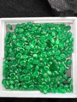 Lab Jade oval shape 8x10 mm 2 pieces(2 เม็ด) ยกเขียว พลอย สังเคราะห์ สี เขียวหยก พม่า SYNTHETIC JADE BURMA GREEN