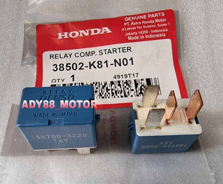 Relay Comp Power / Relay Starter Kaki 4 / 38502-K81-N01 Ori Honda Beat