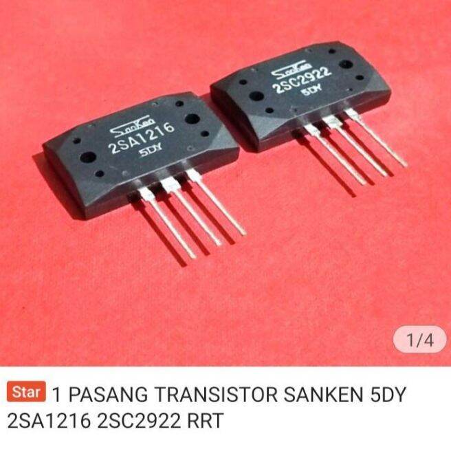 1 pasang TRANSISTOR SANKEN 5DY 2SA1216 2SC2922 RRT | Lazada Indonesia