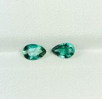 0.85cts ทัวร์มาลีนธรรมชาติสีน้ำเงินอมเขียว คู่ 6x4mm 0.85cts natural blue green tourmaline pair 6x4mm