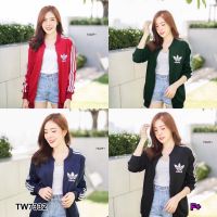 TW7332 เสื้อ Jacket เสื้อคลุมแขนยาว ผ้าวอม ใส่สบาย สกรีนลาย