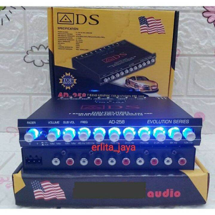 PREAMP EQUALIZER ADS AD258 WITH FREQUENSI SUBWOOFER Lazada Indonesia