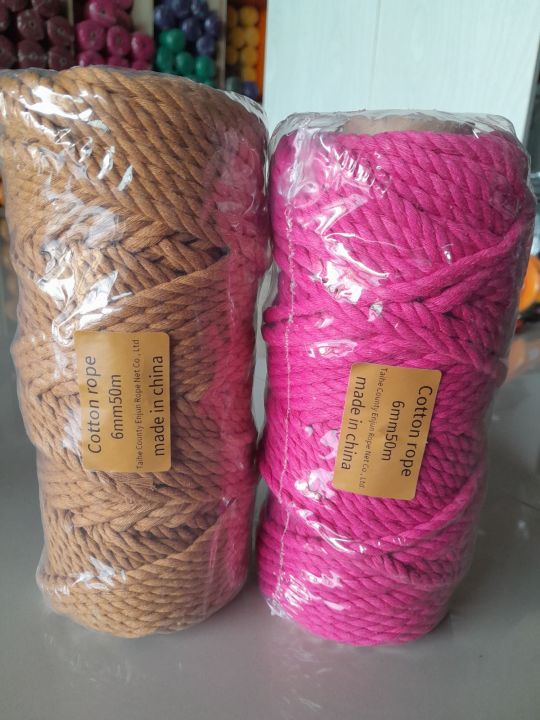 cotton6mm50m-เชือกคอตตอน-6มม-50ม-งานdiy-มัดเมคราเม่