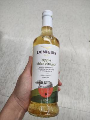 De Nigris Apple Cider Vinegar 500ml.น้ำส้มสายชูหมักจากแอปเปิ้ล ดีนิกริส 500มิลลิลิตร