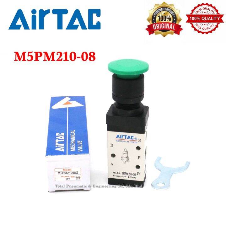 AirTAC M5PM21008 Pneumatic Push Button Air Control Valve Mechanical