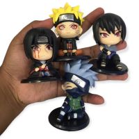 โมเดล Naruto นารูโตะ ท่านั่ง เซ็ท4ตัว ขนาด8cm.