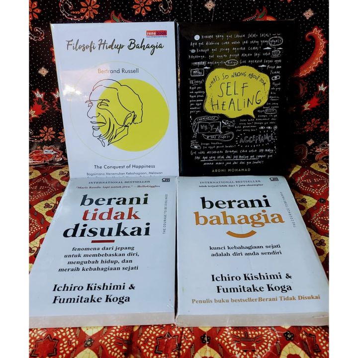 paket 4 buku motivasi filosofi hidup bahagia self healing berani ...