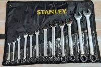 Stanley ชุดประแจแหวนข้างปากตาย 8 - 17 มม. (9 ตัวชุด) ในซองผ้า รุ่น STMT80941-8 ( Combination Wrench Set ) ชุดประแจ ประแจ พร้อมส่งจากไทย