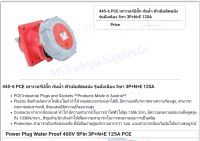 Haco 445-6 เต้ารับแบบฝังทรงเฉียง ชนิดกันน้ำ Flanged Sockets Sloping Position Of Earth Contact 6h Nickle Plate Contact IP67 445-6 PCE เพาเวอร์ปลั๊ก กัน