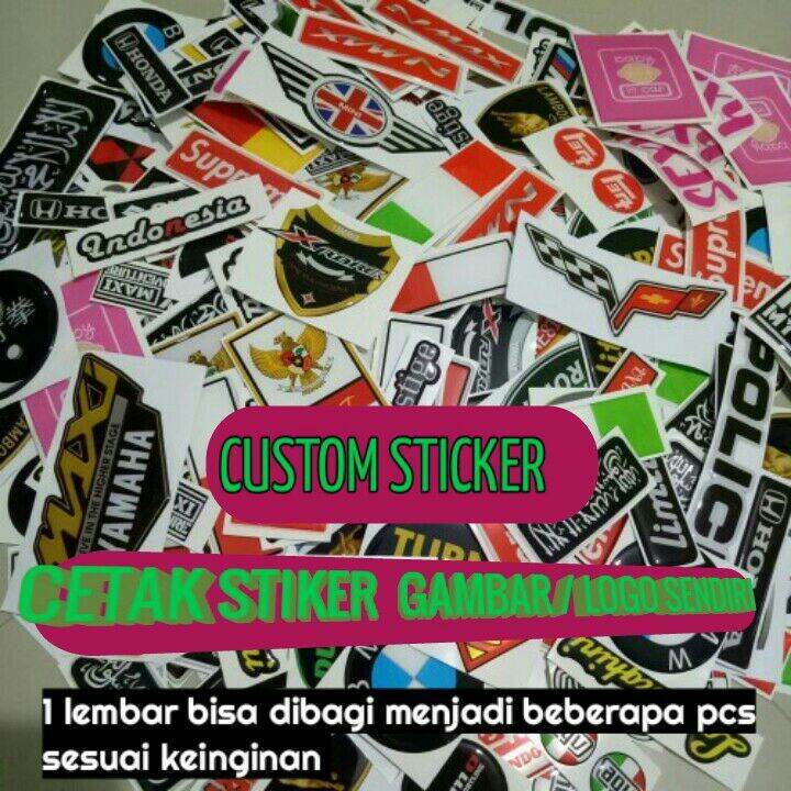 Cetak Stiker Logo/ Gambar Desain Sendiri | Lazada Indonesia