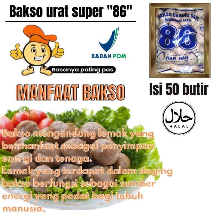 Bakso Urat Shahila 86 Premium Daging Sapi Alsi Dengan Kombinasi Daging