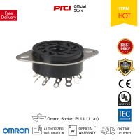 Omron ซ็อคเก็ต PL11 SOCKET  11ขา แบบกลม ฐานรีเลย์สำหรับติดตั้งบนรางและติดตั้งแบบใช้สกรู