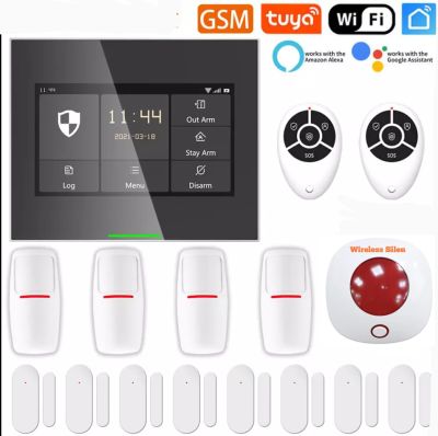 ระบบกันขโมยบ้านคุณภาพสูง  ใช้งานง่าย รองรับ 4G Wifi แจ้งเตือนผ่านแอพ Tuya smart GSM Alarm system