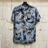 ฮาวายใบไม้ hawaii ไซค์ m l xl 2xl 3xl ผ้าไหมซาตินอิตาลี่?% เนื้อผ้านิ่มสวมใส่สบายไม่ร้อน ใส่ได้ทั้งชายและหญิง