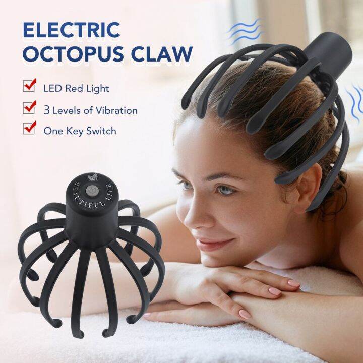 Electric Octopus Claw Scalp Massager Stress Relief Therapeutic Head