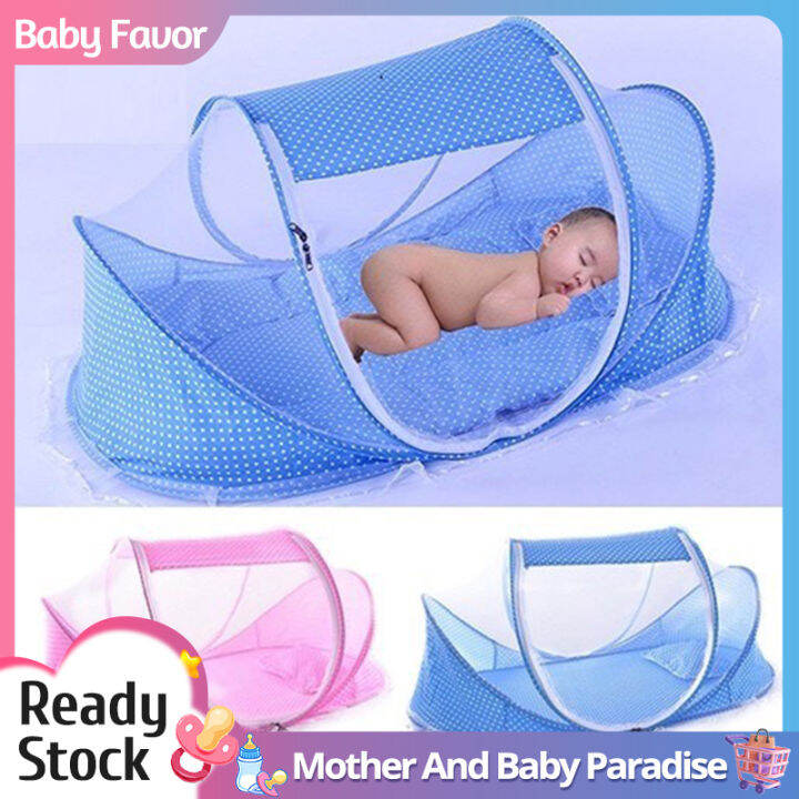 Baby Anti Mosquito Bites Net Tent Baby Folding Bed Infant Crib Mosquito