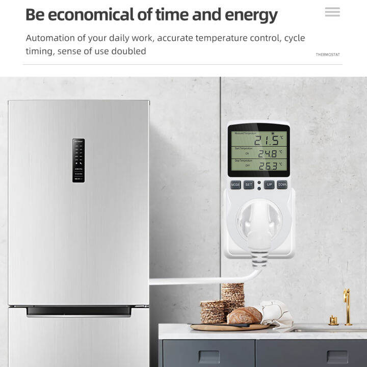 Digital Temperature Controller Thermostat Timer Switch 220V EU/US/UK