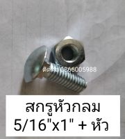 สกรูหัวกลม 5/16"x1" พร้อมน๊อตตัวเมีย