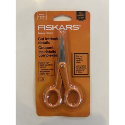 Fiskars Micro-Tip 5” Scissors, Thin Blades (New)