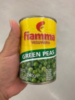 ถั่วลันเตา ในน้ำเกลือ ตรา ไฟมมา วีสุเวียนา 400g Green Peas in Brine Fiamma Vesuviana