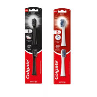 ( มีคูปองส่งฟรี / 2 หัวเเปรงไฟฟ้า  )  คอลเกต หัวแปรงสีฟันไฟฟ้า อ๊อฟติค ไวท์ / ชาโคล )  Colgate Power Toothbrush Refill Head ( Optic White /