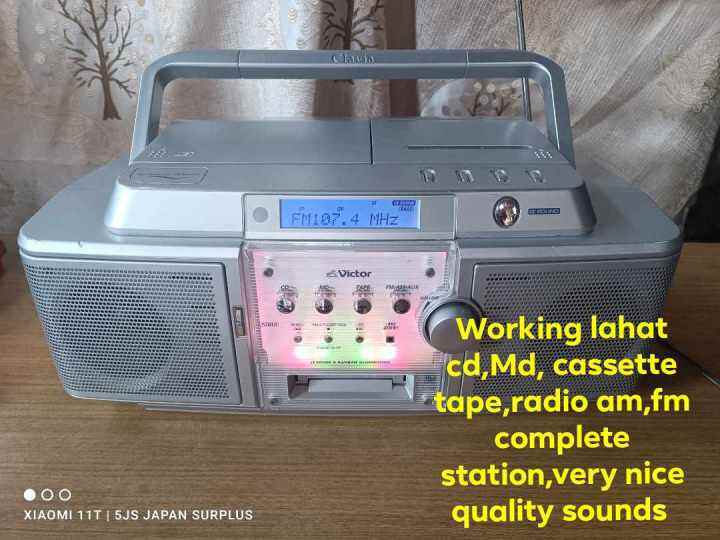 japan surplus radio cassette and cd player PRELOVED 110volts only need