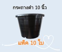 กระถางดำ 10 นิ้ว รุ่นหนา (10 ใบ)