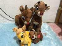 ตุ๊กตากวาง Rudolph The Red Nosed Reindeer ลิขสิทธิ์แท้ดิสนีย์ มือสอง