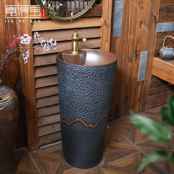 Standing Column Type Washbasin Column Basin Outdoor Wash Basin