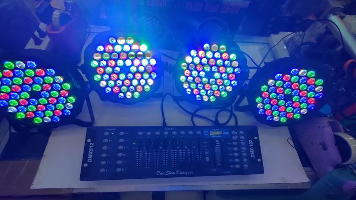 led-par54l-set4-dmx512-ชุดไฟพาร์54ดวง-3วัตrgbw-ตัวบางพาสติกพร้อมบอร์ดคอนโทรลdmx-ไฟเวที-ไฟเทค-ไฟติดตั้งผับ-แบบชุด