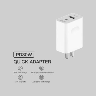 ORSEN C15 By eloop Dual Ports Adapter Fast Charge 30W หัวชาร์จเร็ว PD