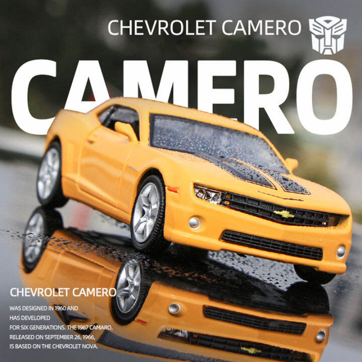 Rmz Thành Phố 1/36 Chevrolet Camaro hợp kim đúc khuôn Mô hình xe Kéo Trở