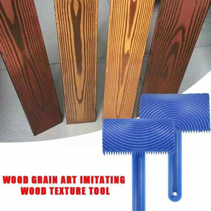 Blue Rubber Wood Grain Paint Roller DIY Graining Painting Lazada PH