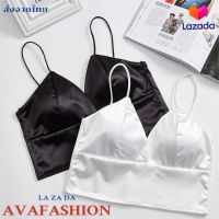 AVAFASHION?Top bra ผ้าซาตินครึ่งตัว ตะขอหลัง มีฟองน้ำ