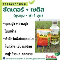 เซติส100g + ชัตเตอร์1ลิตร (บิสไพริแบก+บิวทาคลอร์) ยาคุม+ฆ่า ในนาข้าว