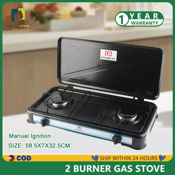 portable dual burner gas stove