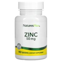 NaturesPlus Zinc amino acid chelate 50 mg 90 Vegetarian Tablets Immune System Supplement for Cellular Growth &amp; Repair Promotes Healthy Digestion Metabolism &amp; Vision Gluten-Free ซิงค์ สังกะสี  NaturesPlus Natures Plus Zinc 50 mg 90 เม็ด