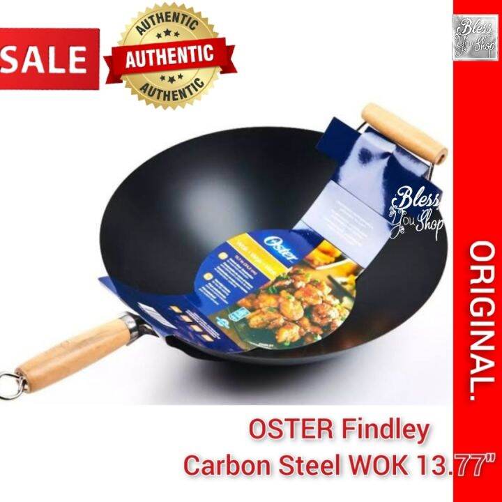 OSTER WOK Findley Carbon Steel Wok 13.77in NonStick Lazada PH