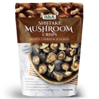 [[พร้อมส่ง ฉลากไทย]] DJ&amp;A Shiitake Mushroom Crisps 150g. ( เห็ดชิตาเกะกรอบปรุงรส )