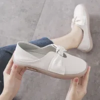 Giày lười trắng mùa xuân nữ hot 2022 ( sẵn)-D618