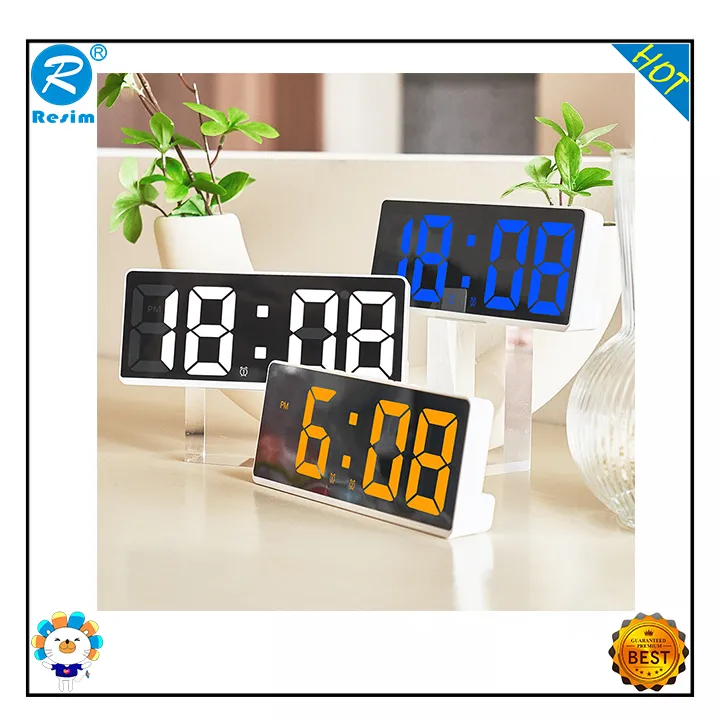 Resim Two sets of alarm clock simple LED clock large screen digital