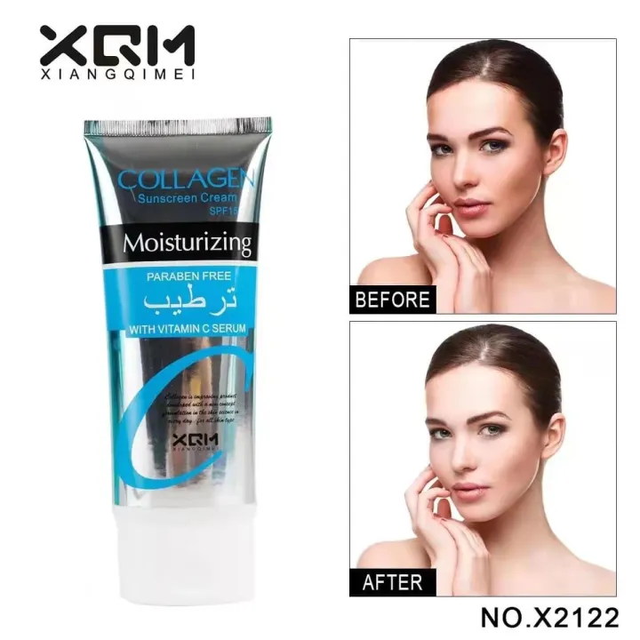 Xiangqimei Moisturizing Collagen Sunscreen Cream With Vitamin C Serum 100ML Lazada PH