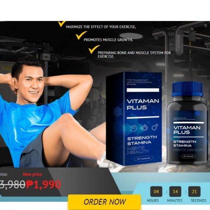 Authentic ViTaman Plus For Men 15 capsules | Lazada PH